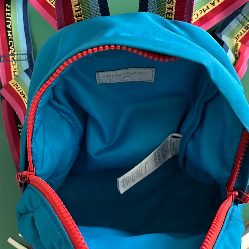 Stella McCartney Kids Weather Patches Backpack in Blue - Picture 3 of 6